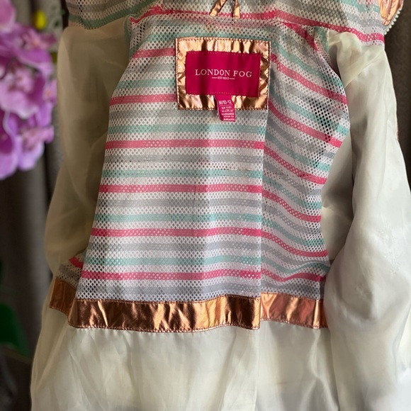 London Fog Girls Shiny Rose Gold Metallic Jacket🌫 - Picture 9 of 10